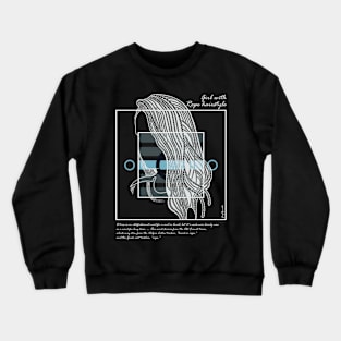 Girl with Rope hairstyle version 6 Crewneck Sweatshirt